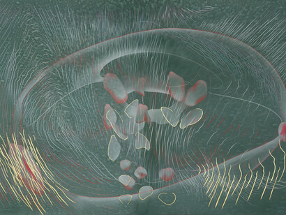 Jorinde Voigt, Trust and rain in June I (detail), 2020-21. Courtesy of Marc Selwyn Fine Art