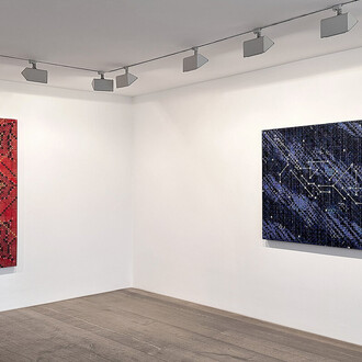 Ding Yi, Constellations, exhibition view. Courtesy of Galerie Karsten Greve