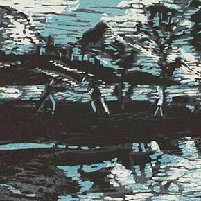 Jane Joseph, Of Strange Lands and People, 2006, linocut E