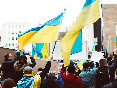 Protesters flood the streets, demanding an end to the Ukraine-Russia war