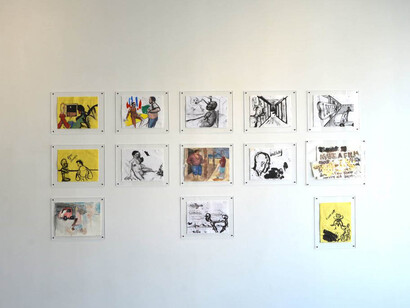Elliott Jamal Robbins, Feats of strength, exhibition view. Courtesy of Kai Matsumiya Gallery