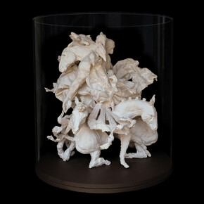 Beth Carter - Farewell Carousel II - Plaster, fabric, wood, acrylic. 27″x 25.5″x 25.5″ (68 x 65 x 65cm)