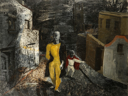 Christopher Wood - The Yellow Man, 1930, oil on board, 50.8 x  61cm, private collection
