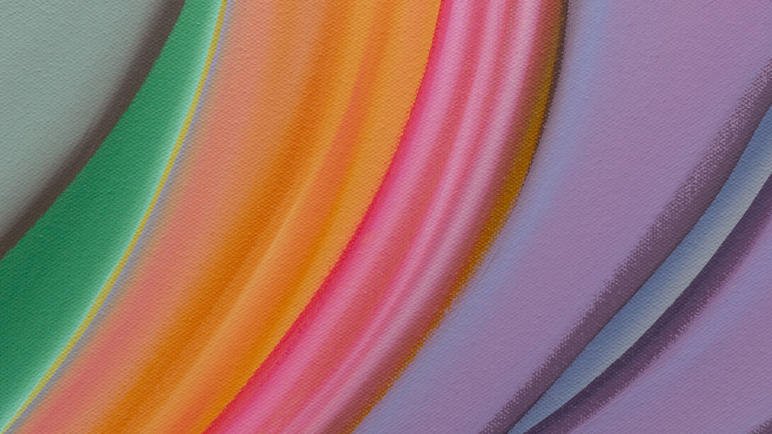 Bethany Czarnecki, Electric Geyser (detail), 2023, oil on canvas, 40x30 inches. Courtesy of Massey Klein Gallery