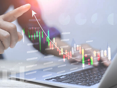 Businesspeople examining finance, technology, and investments for growth