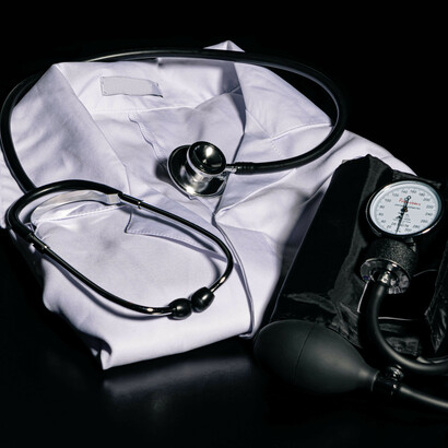 The classic coat and instruments of a doctor, potential triggers for this condition