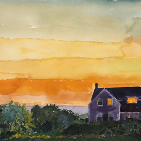 Graham Nickson, Sun Within the House IV, 2014, Watercolor on paper, 22 x 30 inches