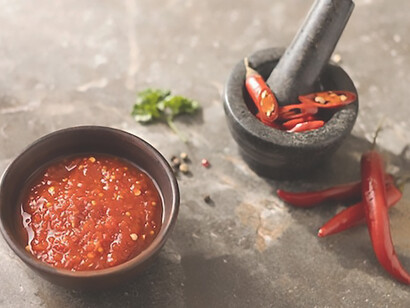 A delightful culinary experience by arranging a delicious meal complemented with the perfect sambal accompaniment