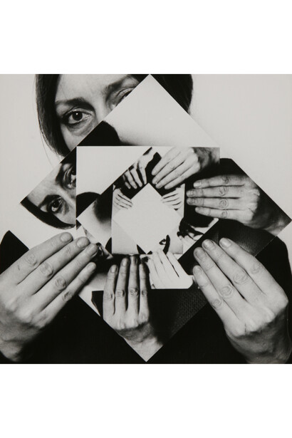 Dóra Maurer. Seven Twists, 1979. Photograph (silver print) from series of 6 images, 20 x 20 cm (each). Collection of Zsolt Somlói and Katalin Spengler, Budapest.