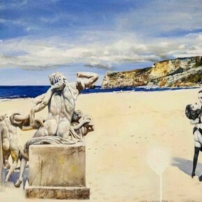 Konstantin Bessmertny, Black & White Conspiracy, 2013, Oil on canvas, 68 x 66 cm