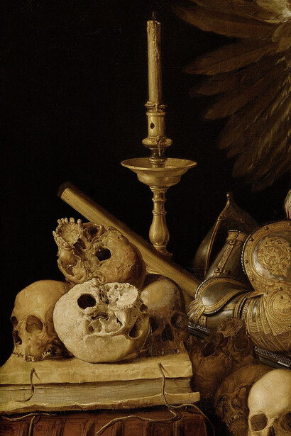 Antonio de Pereda, Alegoría de la vanidad (1632-1636, detalle)