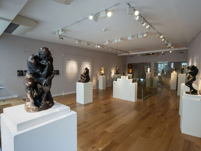 Auguste Rodin, Faces and fables, exhibition view. Courtesy of Bowman Sculpture Gallery