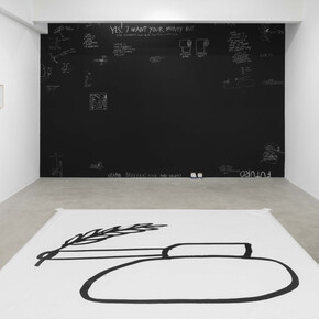 Dan Perjovsch, Drawing anarchy, vista dell'esposizione. Per gentile concessione di kaufmann repetto