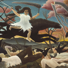 Henri Rousseau (1844-1910), La Guerre, 1894, Huile sur toile, 114 x 195 cm, Paris, musée d’Orsay, RF 1946 1, © Musée d’Orsay, dist. RMN-Grand Palais / Patrice Schmidt