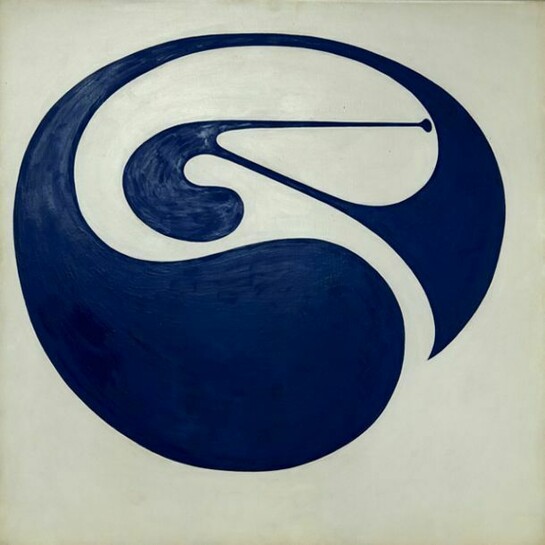 Bruno Munari (1907-1998) Curved Negative-positive, 1950 Oil on board 50 x 50 cm Courtesy Miroslava Hajek (photograph Davide Biancorosso)