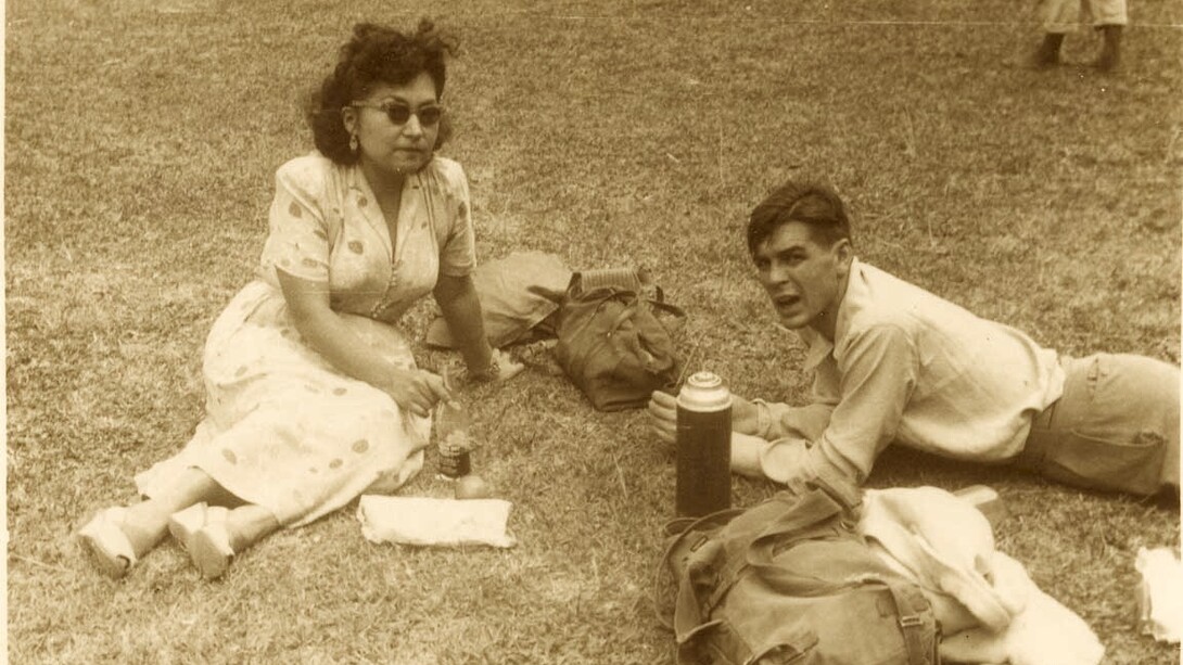 Guevara con su primera mujer, Hilda Gadea Acosta