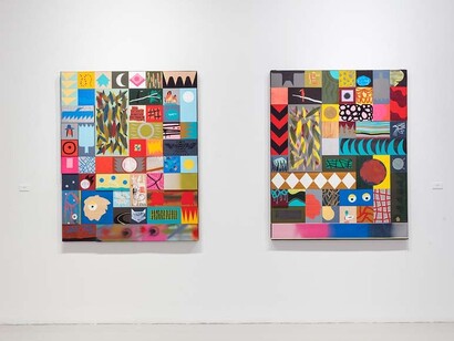 Matthew Kirk, Skinnin’ the game, exhibition view. Courtesy of Sundaram Tagore Gallery