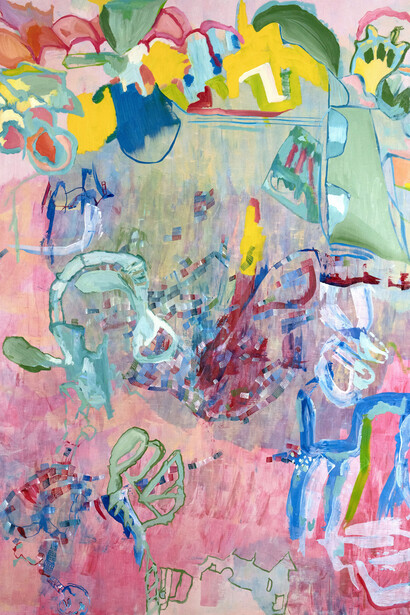 Julian Pozzi, Man with outh open (detail), 2024. Courtesy of the Painting Center