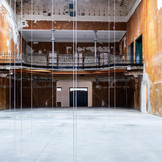 Fred Sandback. Courtesy of Galería Cayón