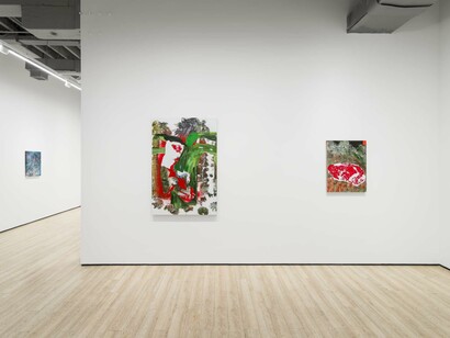 Various artists, Here, there, where?, exhibition view. Courtesy of Almine Rech