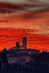 Tramonto a San Severino Marche (MC), Italia