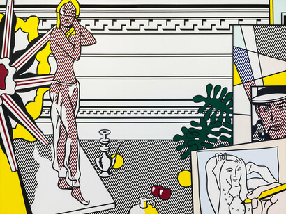 Roy Lichtenstein, 'Artist's Studio with Model', 1974