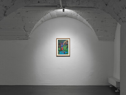 Installation view of Jordy Kerwick: So Many Sheep, So Few Wolves, Vito Schnabel Gallery, St. Moritz, July 18 – September 3, 2023; Artworks © Jordy Kerwick; Photo by Stefan Altenburger; Courtesy the artist and Vito Schnabel Gallery