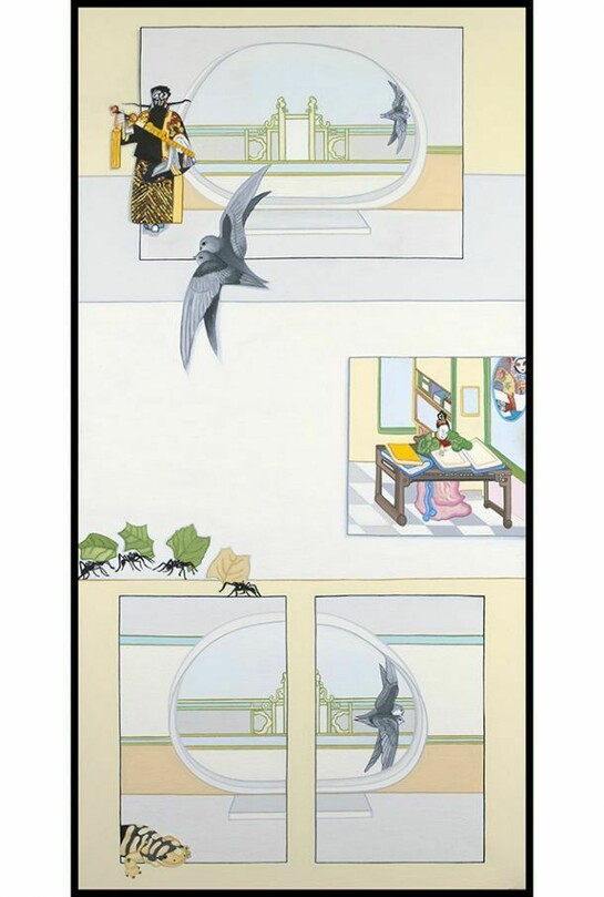 Li-lan, Dream of Day, oil on linen, 2010, 63" x 32.5"