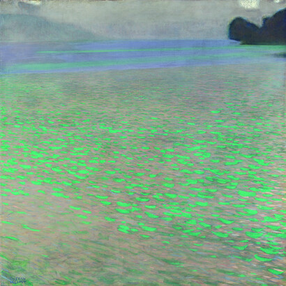 Gustav Klimt, (1862 – 1918), Am Attersee, 1900, Öl auf Leinwand, 80,2 x 80,2 cm, Leopold Museum, Wien, Foto: Leopold Museum, Wien/Manfred Thumberger