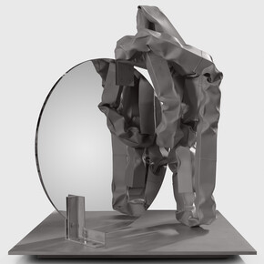 Carol Bove, Hardware Romance, 2021. Stainless steel, 83 1/2 x 72 x 72 inches (212.1 x 182.9 x 182.9 cm) © Carol Bove. Photo by Maris Hutchinson. Courtesy of the artist and Gagosian