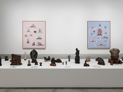 Gala Porras-Kim, Conditions for holding a natural form, exhibition view. Courtesy of Kukje Gallery