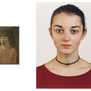 Joseph Higgins, Portrait of a Girl in Pink (undated), Oil on canvas, 47 x 56 cm, Collection Crawford Art Gallery, Cork
Photograph © Crawford Art Gallery. Denis Mortell Photography & Thomas Ruff, Porträt 2001 (A. Roters), 2001, C-print
210 x 165 cm, Collection Irish Museum of Modern Art, Purchase, 2002

