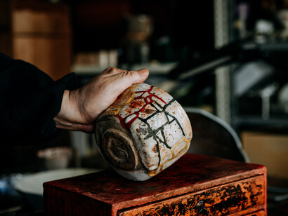 A bowl is put back together using Kintsugi