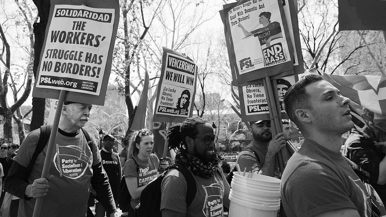 Protestos socialistas nos EUA