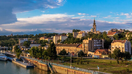 Belgrade above marina