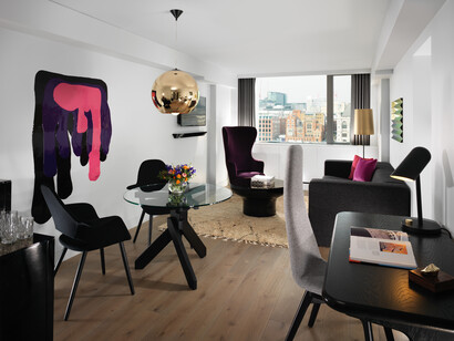 Mondrian Hotel, River View Loft Suite Sitting Room