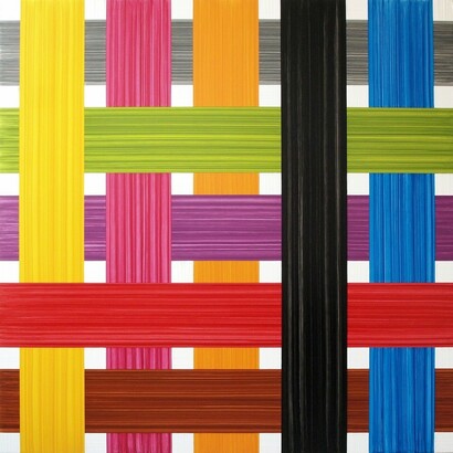 Jonathan Parsons, Chromacity 1, 2016, Oil on linen, 60 × 60 in, 152.5 × 152.5 cm. Courtesy of New Art Projects