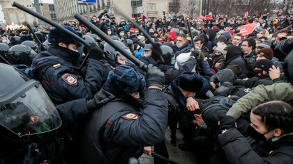 Protests against the detention of Alexey Navalny