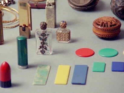 Film still from Figures, 2011, 16mm film transferred onto digital, colour, silent, 2.43 min. Courtesy of the artist, and galleries Balice Hertling, Hannah Hoffman and Francesca Pia