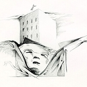 Lux Lindner, El ojo de gran hermano te vigila, 1987. Cortesía de Galería Nora Fisch