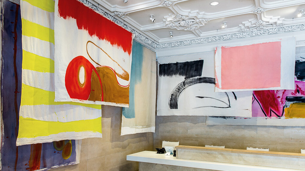 Using Walls, Floors, and Ceilings: Vivian Suter, Exhibition view. Courtesy of The Jewish Museum 