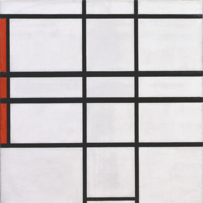 Piet Mondrian, "Composizione con bianco e rosso", (1936), Philadelphia Museum of Art, USA. Le hanno chiamate le Avanguardie, perché come i reparti che precedono le truppe nella marcia di avvicinamento al nemico, sono composte dai più coraggiosi, modelli che guidano e trasmettono forza e fiducia