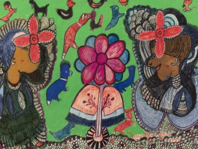 Nellie Mae Rowe, Untitled (detail), 1980
