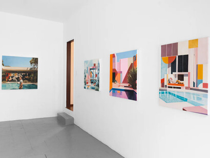 Amir Fattal, I’m just here for the pool, exhibition view. Courtesy of König Gallery