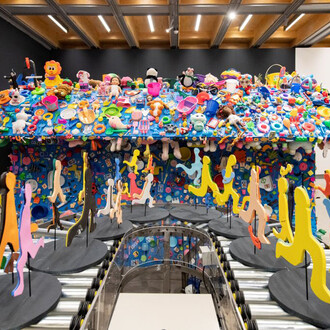 Para niños: experiencias con el arte desde 1968, vista de exhibición. Cortesía de Pinacoteca