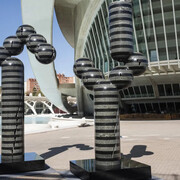 Park Eun Sun, Genoma y Estructura escultórica, vista della mostra. Cortesia della Ciutat de les Arts i les Ciències