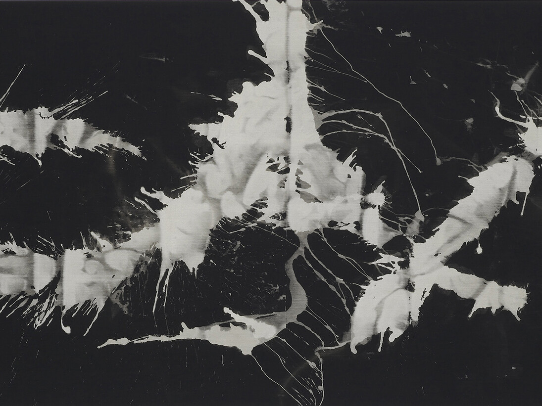 Valentina Liernur, ahh…ah…#1, 2014, Denim, bleach, 130 x 280 cm / 51.1 x 110.2 inches, Courtesy of Campoli Presti, London / Paris  