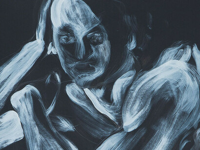 Simona Liberati, Marlene Dumas, acrylic on paper, cm 100x70