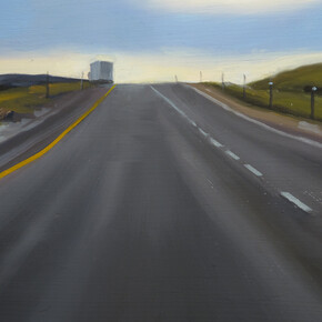 Margaret Morrison, Wyoming, 2015, Oil on wood, 12 x 12 inches; 30.5 x 30.5 cm, Signed LL