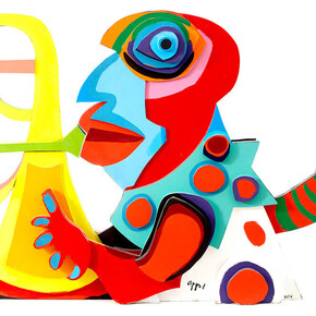 Karel Appel (Dutch 1920-2006), Clown d'Amsterdam, acrylic on wood , Gift of the artist, 1976 © Karel Appel Foundation / SODRAC (2016)